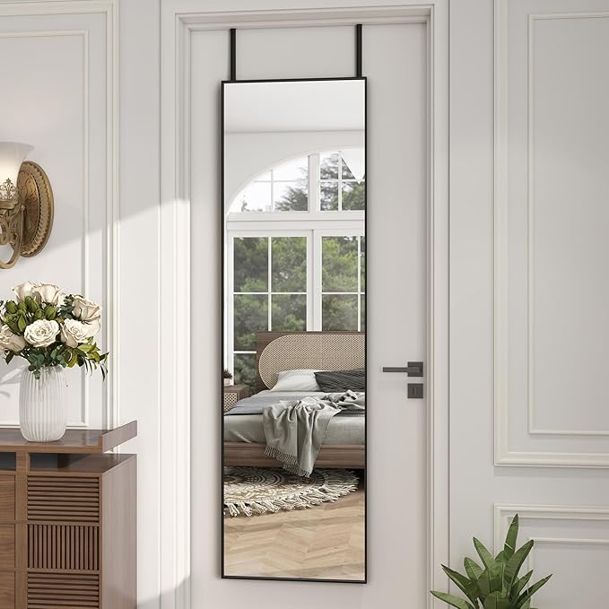 Full Length Door Mirror 14x48, Metal Frame