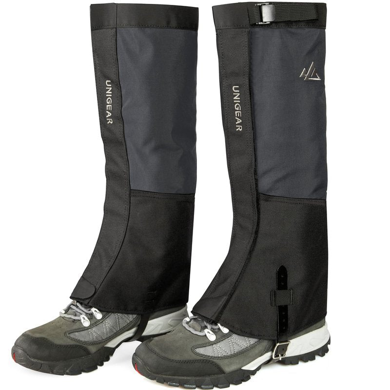 Unigear Snow Leg Gaiters for Men Women, Waterproof Boot Gaiters for Hiking Walking Climbing Hunting Skiing 1000D Fabric (Grey,Medium)