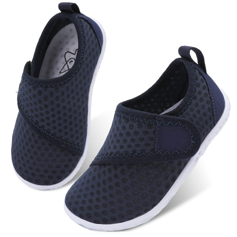 LeIsfIt Boys Girls Water Shoes Kids Aqua Socks Toddler Quick-Dry Swimming Shoes Non-Slip Summer Shoe for Beach Pool Surf, Dark Blue, 11 Toddler