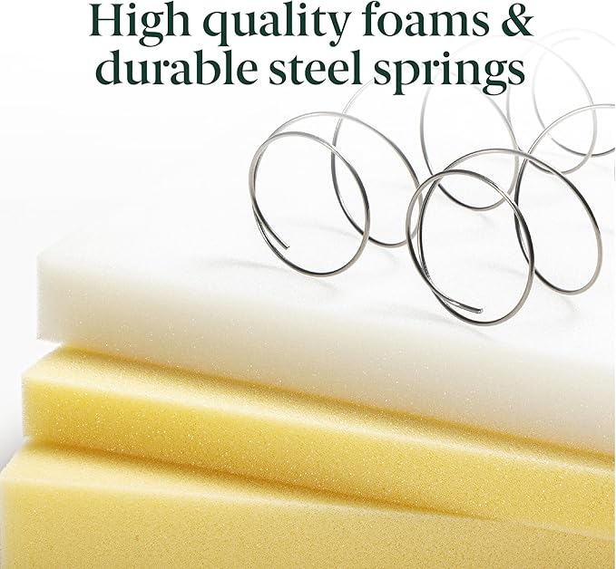 ZINUS 12 Inch Foam and Spring Hybrid Mattress [New Version], Full, Fiberglass Free, Medium Firmness, Durable Support, Certified Safe Foams & Fabric, Mattress in A Box