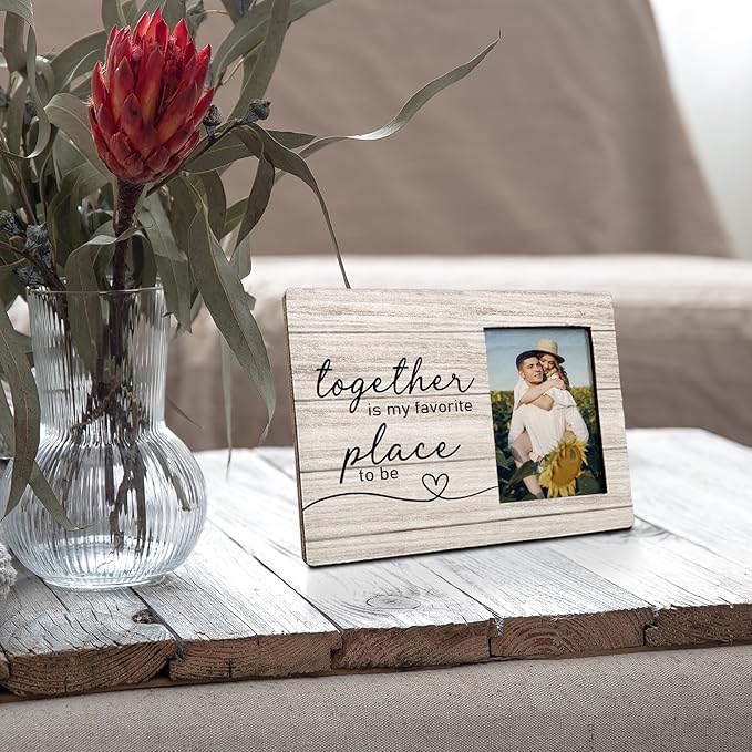 Engagement Picture Frame 8x10, Wedding Picture Frame, Engaged Gifts for Couple, Engagement Gifts for Newly Engaged Couples Him Her, Together is My Favorite Place Photo Frame 5x7
