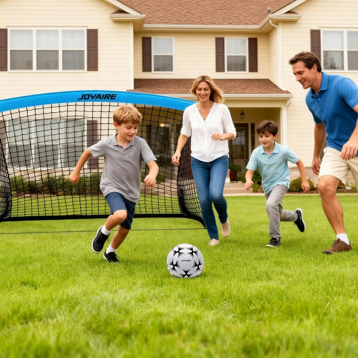 Pro-Grade Kids Soccer Goal - Tear-Resistant 5-Layer Net & Durable 10mm Poles | Portable 4x3ft/6x4ft/7x5ft Set