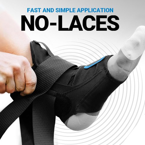 APX Ankle Brace - Adjustable Compression Support for Sprains | No Lace, Figure-8 Design, Medium Size