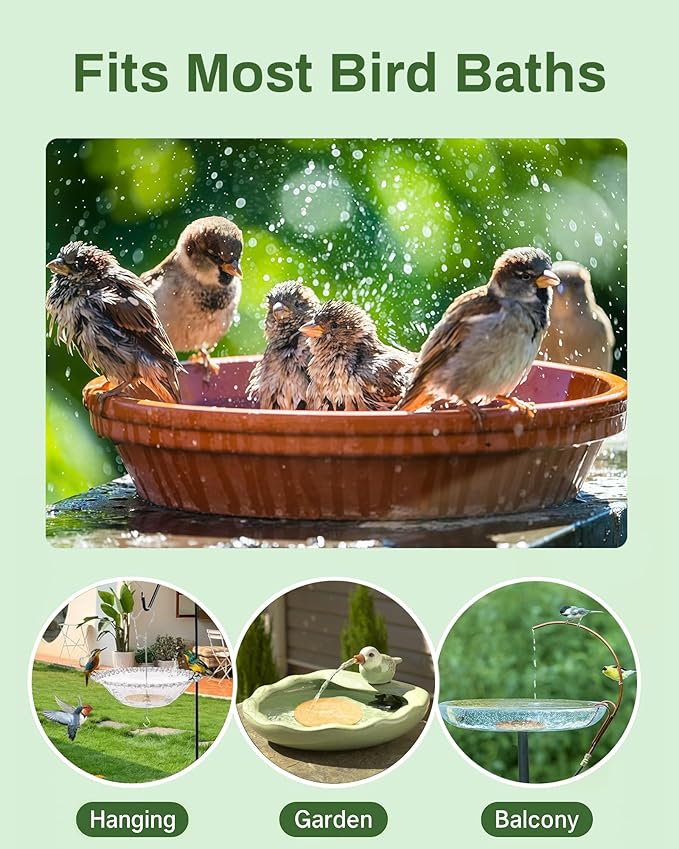 Bird Bath Purification Disk Pure Copper Outside Winter Solar Power Birdbath Hummingbird Solar Power Wild Cleaner Heater Deicer Cage Hanging Bowl Feeder Cage Dispenser Garden Lover Women Gift