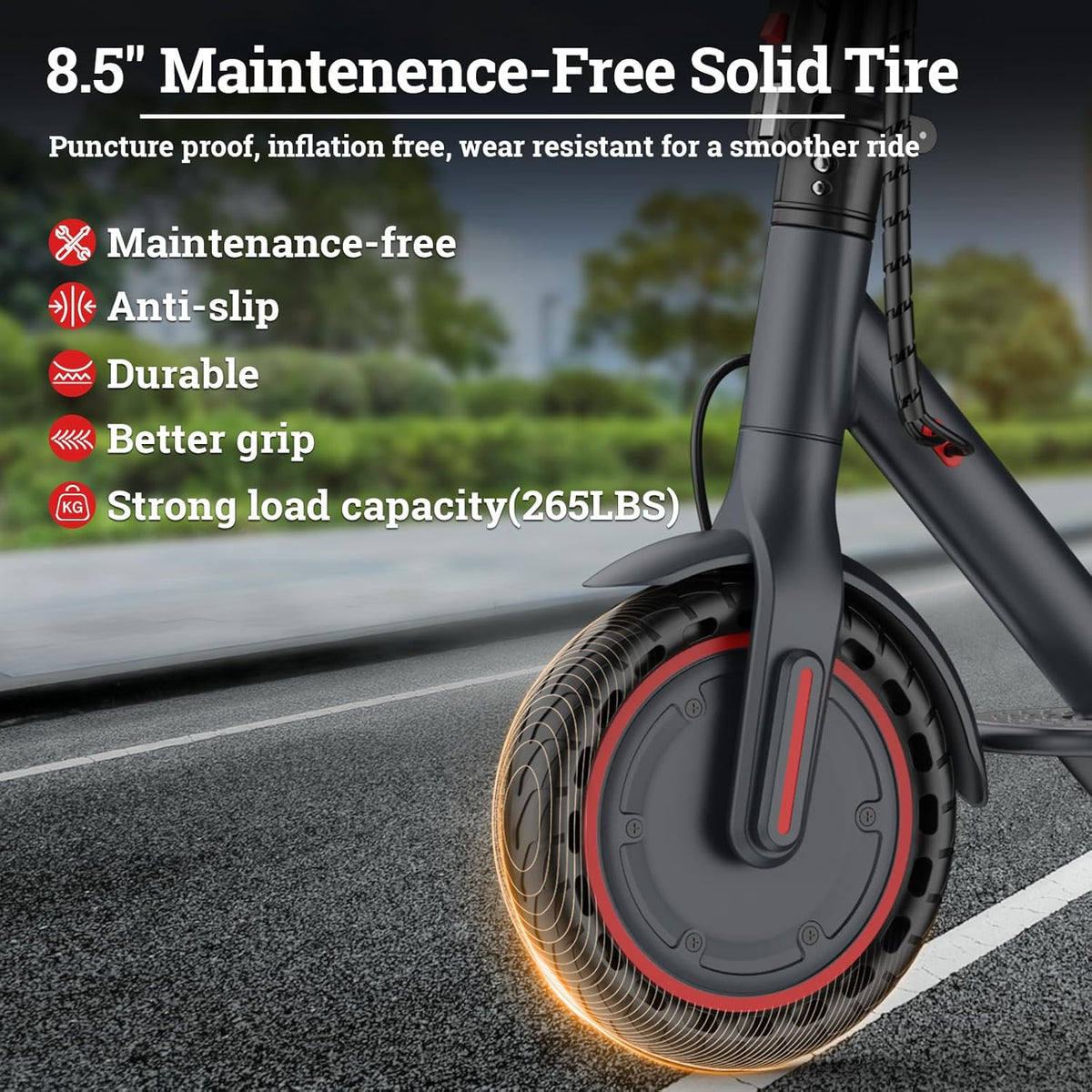 Qlaway Electric Scooter - Powerful 350W/500W Motor, 22-Mile Range, Foldable Design, Dual Braking System
