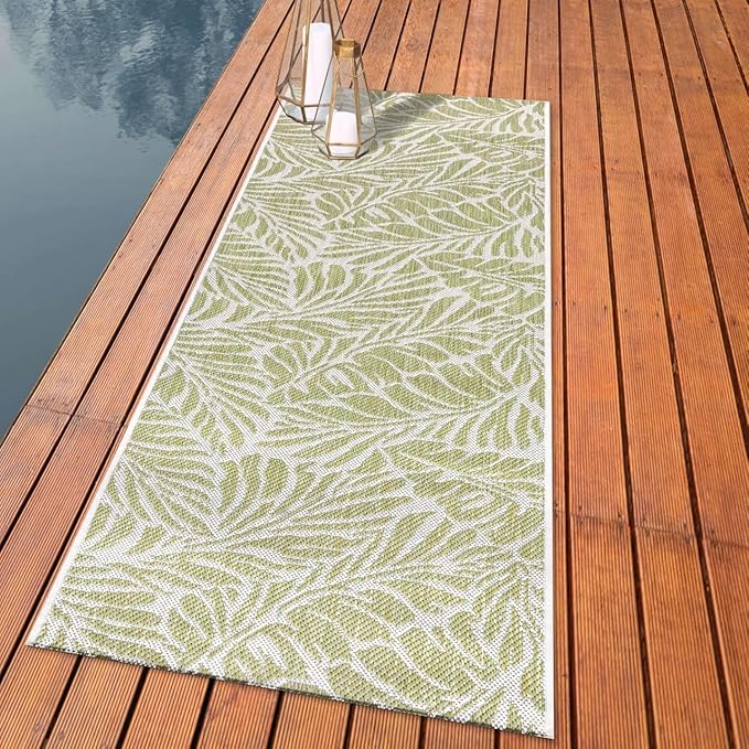 Keen Home Design Terrace Outdoor Runner Rug - 2x12 Washable Indoor/Outdoor Rug for Patio, Kitchen, Balcony, Beach, Garden, Deck and Porch, Size: 2'2"x11'10"