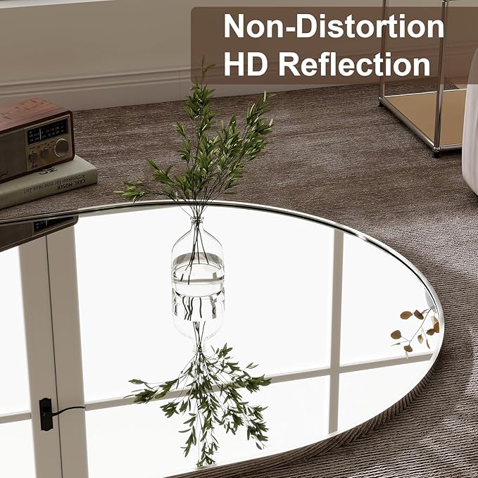 GLSLAND-34 x76 Arched Full Length Mirror-Oversize Floor Mirror Aluminum Alloy