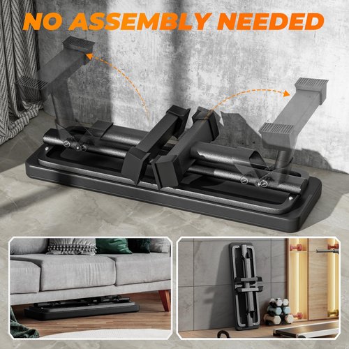 BODY RHYTHM Semi-Commercial Foldable Flat Bench for Multi-Purpose Weight Training and Ab Workout, Flat Weight Workout Exercise Bench with 1000lb Weight Capacity for Strength Training Bench Press, Suitable for Home and Gym.