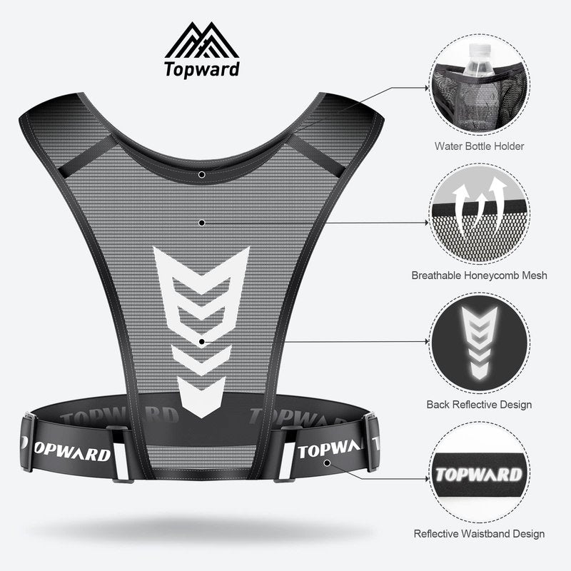 Topward Running Phone Holder Vest for Men Women Jogging Walking Exercise & Gym Workout. Waterproof Chest Pack for All Smartphones
