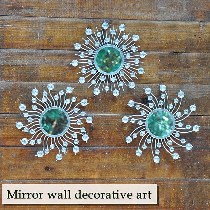 Mirror Wall Decor Metal Sun Mirror Home Decoration Wall Art Decorative Suitable