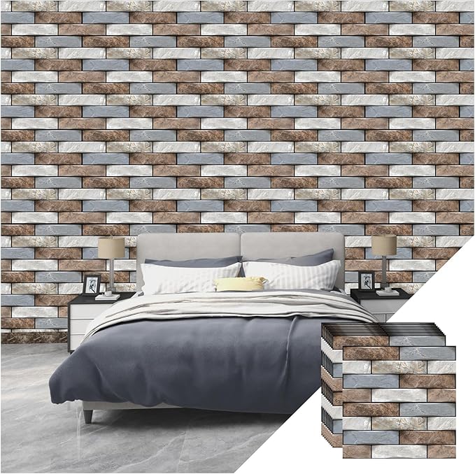 3D Wall Panels Peel and Stick, Faux Brick Wall Panel, Living Rooms, bedrooms