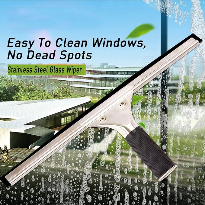 Window Cleaning Rod, PV Panel Cleaning Extendable Cleaner Roof Cleaning Tool for Cleaner Roof PV Panel Cleaning, 30cm Brush Head, 8m Rod.,7.2M/24FT