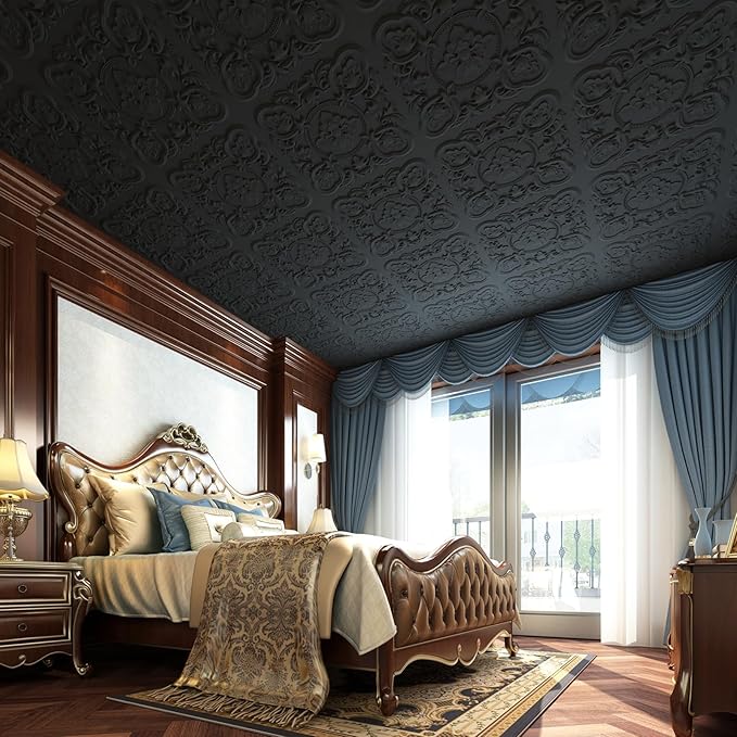 Art3dwallpanels 12 Pack Drop Ceiling Tiles, 24 x 24 Inch High Grade PVC 3D Wall
