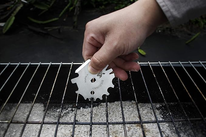 MSY BIGSUNNY Good Grip Stainless Steel Grill Scraper for BBQ Grate and Griddle (16" Scraper)