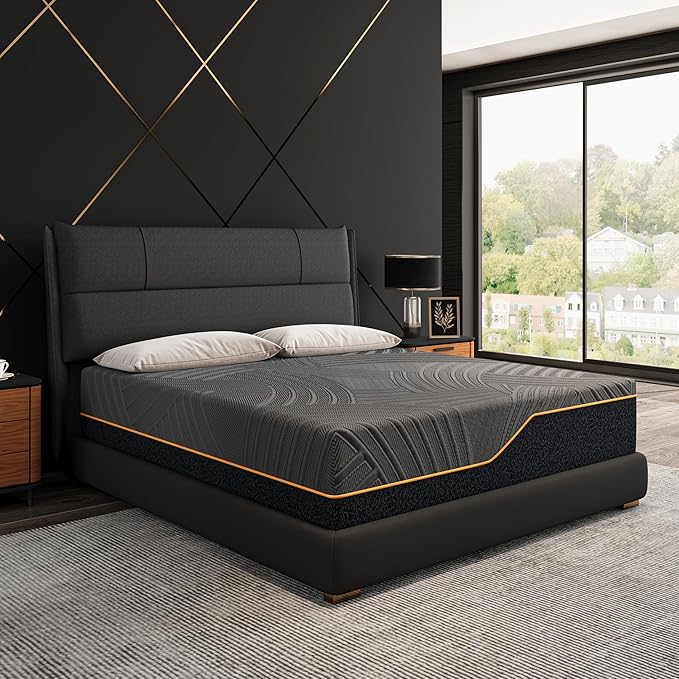 14 Inch Twin XL Mattress in a Box, Copper Memory Foam Mattress with Cooling Cover, Medium Firm for Pressure Relief, Fiberglass-Free, CertiPUR-US Certified, Foam Made in USA, 38"x80"x14"