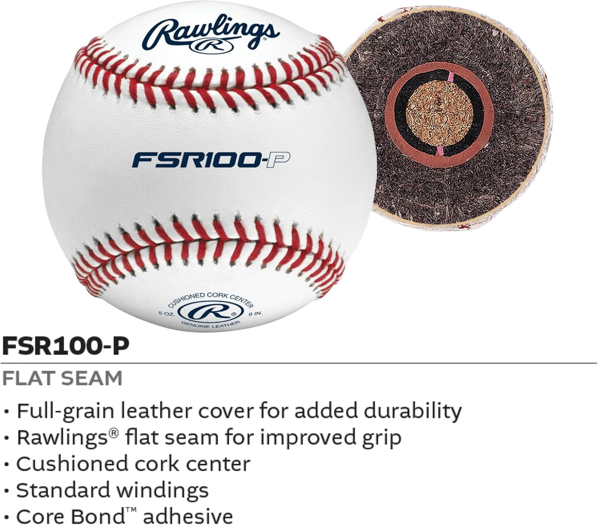 Rawlings Practice Baseballs - R100-P & FSR100-P | Ideal for Collegiate, High School & Youth Play