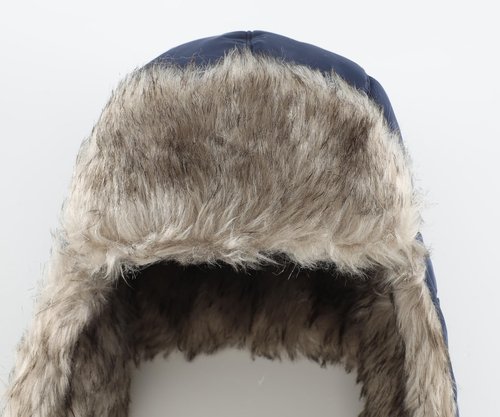 Home Prefer Mens Faux Fur Trooper Trapper Hat with Face Mask Waterproof Cold Weather Winter Hat Fishing Hunting Trapper Hat for Men Women Navy Blue