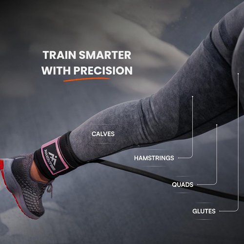 Gym Ankle Straps - Thick Padded Cable Attachment for Booty Workouts & Lower Body Exercises