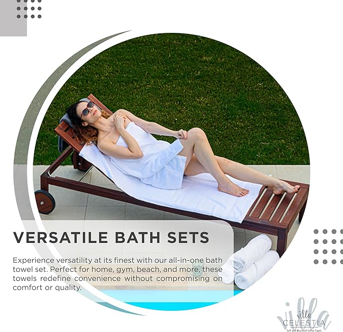 100% Combed Cotton Bathroom Towel Set of 8- 2 Bath Towels, 2 Hand Towels, 4 Wash Cloths, Sustainable, Soft, Highly Absorbent 8 Piece Cotton Bath Towel Set Ideal for Hotels, Spa, Bathroom, Dorm, Grey