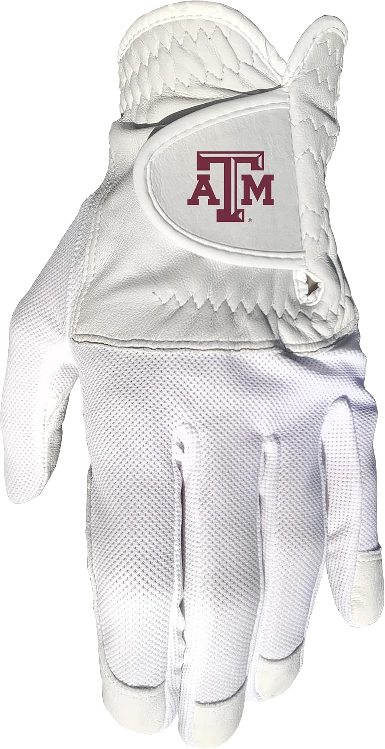 Team Golf NCAA Men's Left-Hand Golf Glove - Ideal for Right-Handed Players | One Size with Magnetic Ball Marker