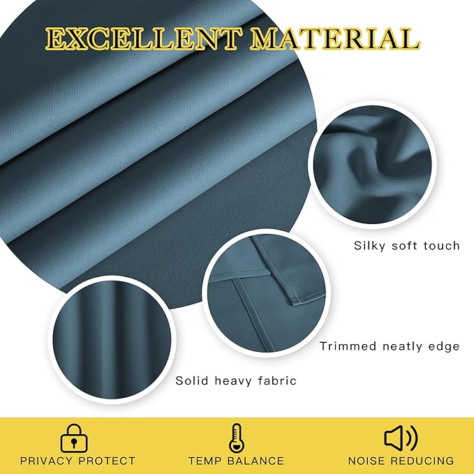 NICETOWN Room Divider Curtain 132 Inches Long, Wide Blackout Sliding Door