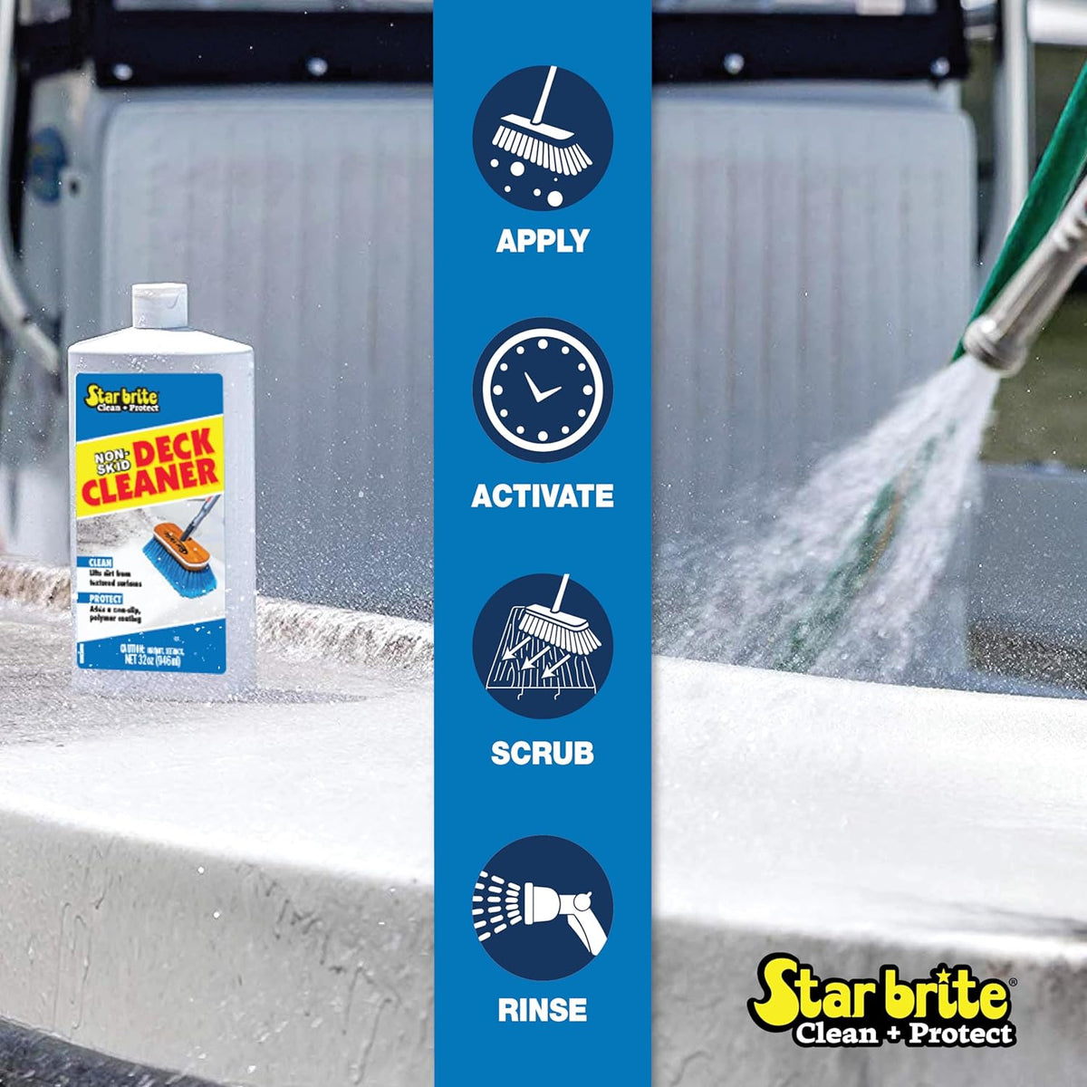STAR BRITE Non-Skid Deck Cleaner - Ultimate Boat Deck Wash for Fiberglass, Vinyl & Metal Surfaces