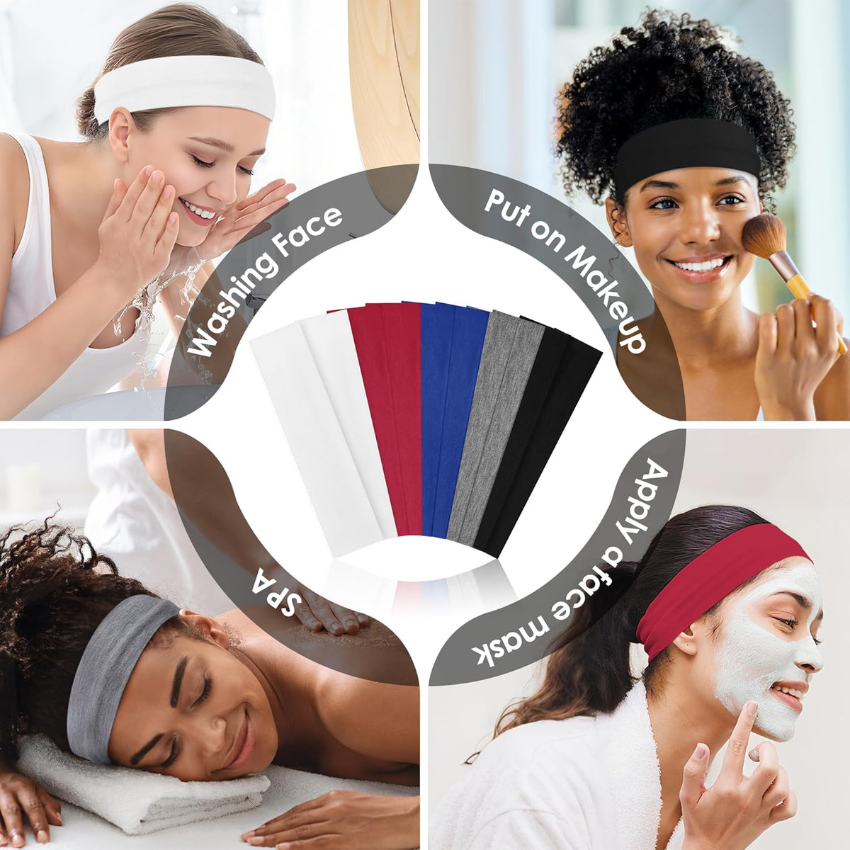 Skiennix 10 PCS Headbands - Non-Slip Cotton for Sports & Outdoor Activities | Perfect for Running, Yoga, Gym