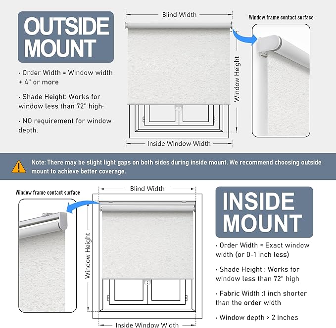 Cordless Roller Shades Blackout Blinds