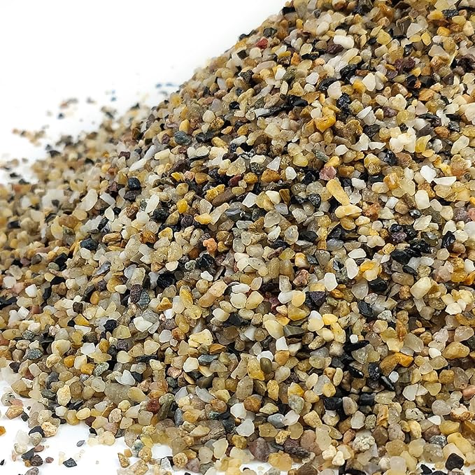 FANTIAN 20lbs Fish Tank Sand, 1/16 inch Small Aquarium Gravel. Decorative Pea Gravel River Rocks for Air Plants, Vase Fillers, Landscaping and Succulent Soil Cover