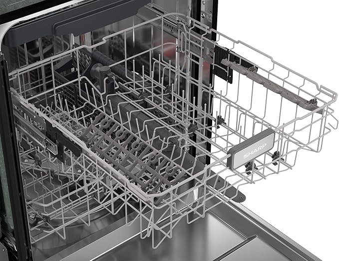 Sharp SDW6888JS 42 dBA Stainless Fully Integrated Built-in Smart Dishwasher