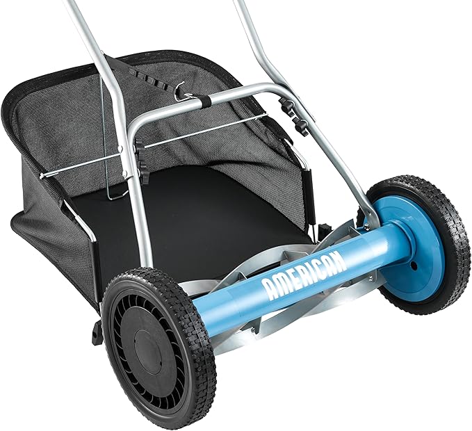 American Lawn Mower Company 20-Inch 5-Blade Walk Behind Reel Mower with Grass Catcher