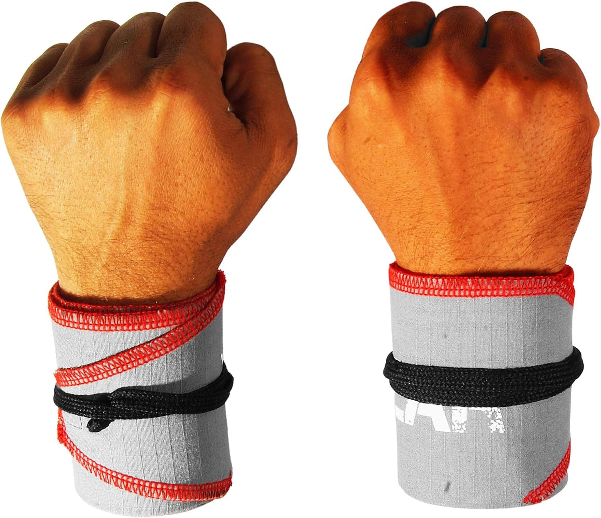 Powerlifting Wrist Wraps for Strength Training & CrossFit - One Size Fits All
