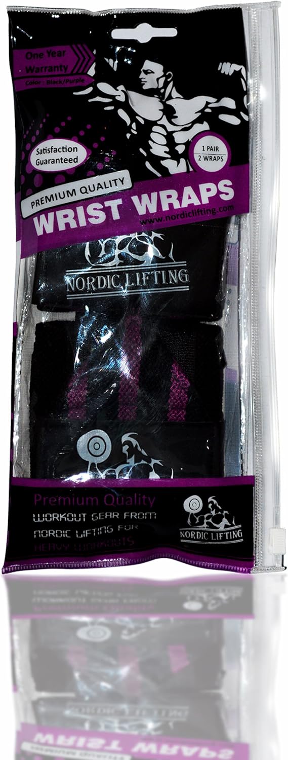 Wrist Wraps for Weightlifting & Powerlifting - Durable Support Straps with Thumb Loop (1 Pair) - Essential Gym Gear for Men & Women