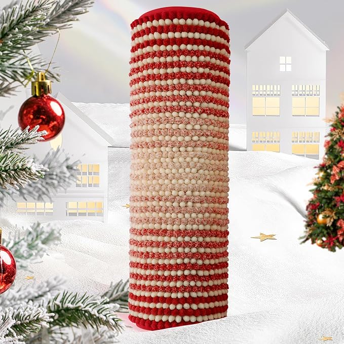 BSICPRO Christmats Bathroom Rug, Bath Mat Rug for Bath Christmas Decor Non Slip 17 x 24 Inches Water Absorbent Chenille Bathroom Floor Mats Machine Washable (Christmas Red)