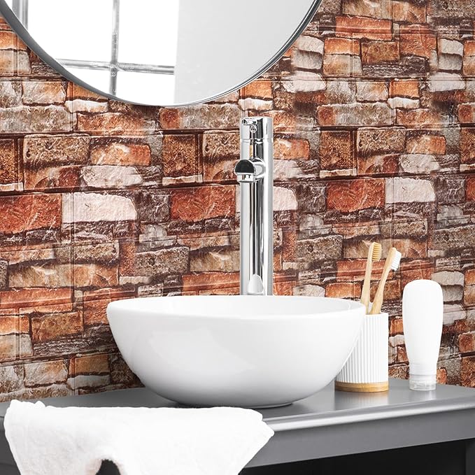 30PCS 3D Wall Panels, Peel and Stick Foam, Self-Adhesive Decorative 3D Brick