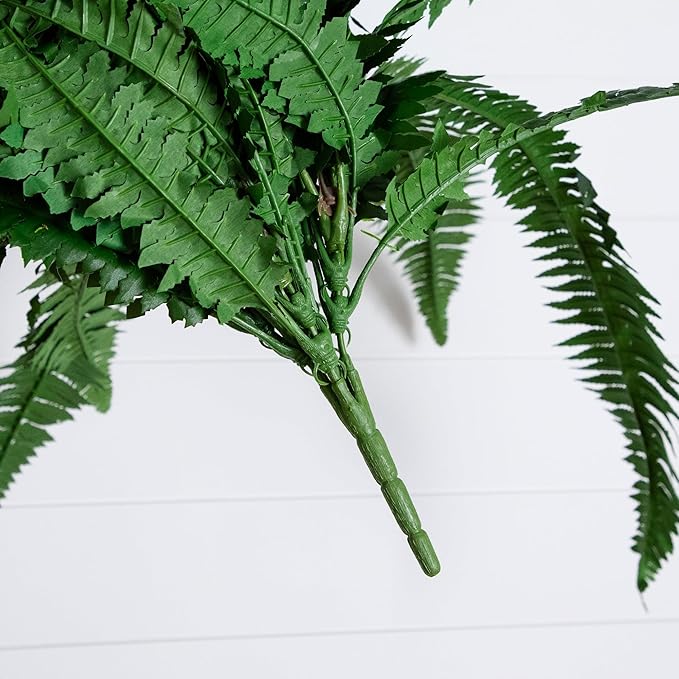 Nearly Natural 48-in Artificial Boston Fern, Large Hanging Fake Plant Wall Decor