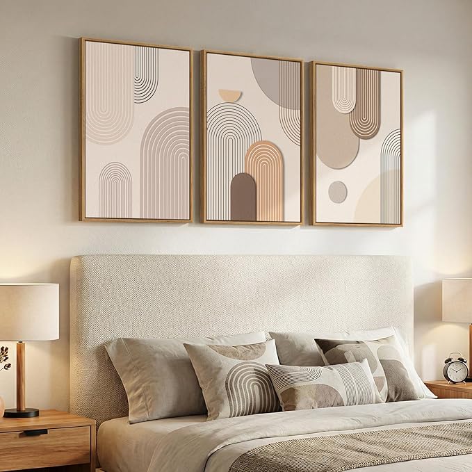 3 Piece Framed Neutral Boho Wall Art