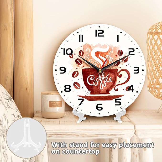 Watercolor Coffee Cup Wall Clock