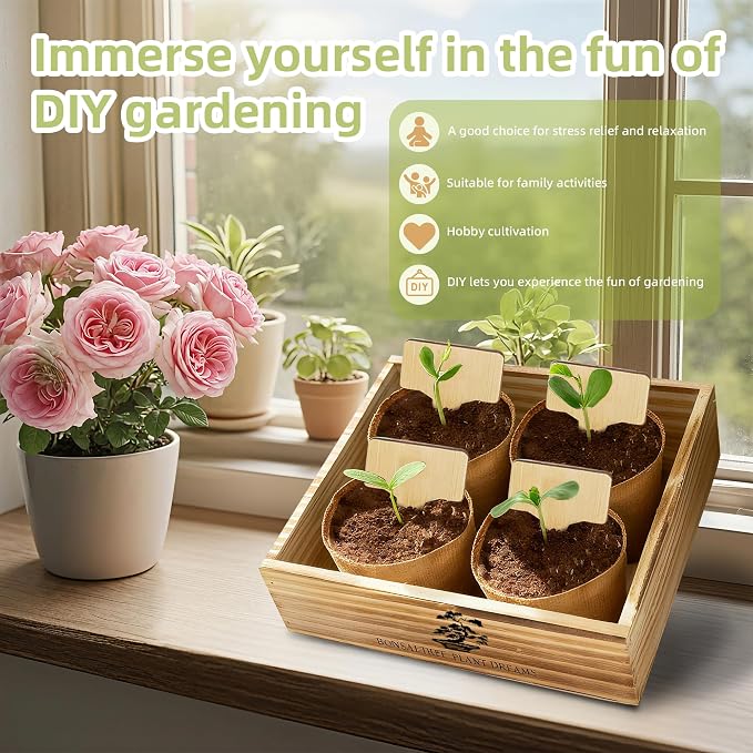 Bonsai Tree Growing Kit - All-in-One plant repotting mat Gardening Tools & User Manual, Unique Gift for Plant Lovers (Seeds Not Included)Gardening Gifts for Women Men Mom Father Birthday Thanksgiving