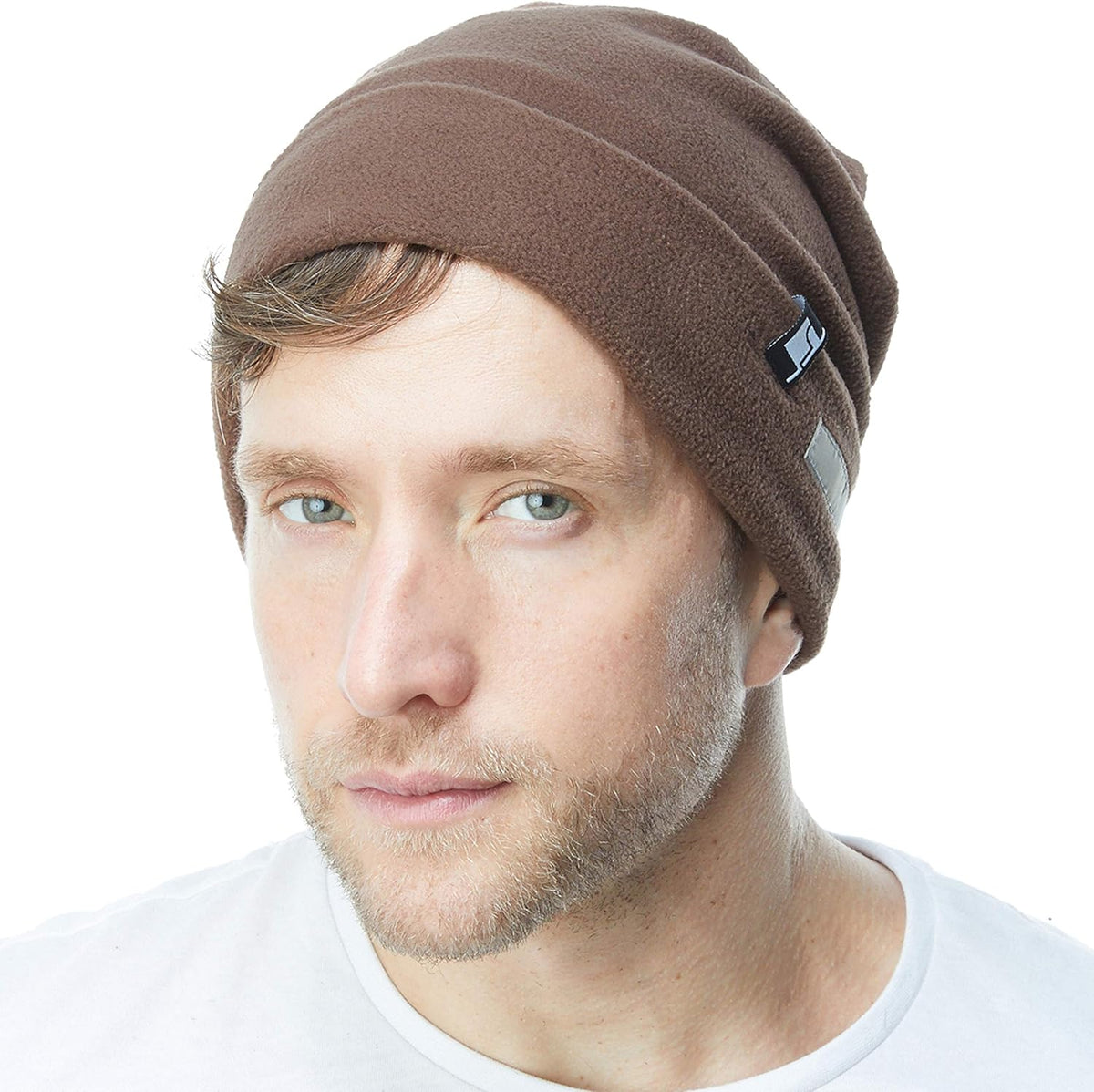 The Hat Depot Fleece Winter Functional Beanie Hat Cold Weather-Reflective Safety for Everyone Performance Stretch