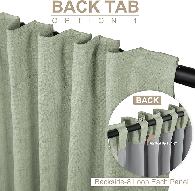100% Blackout Shield Linen Blackout Curtains