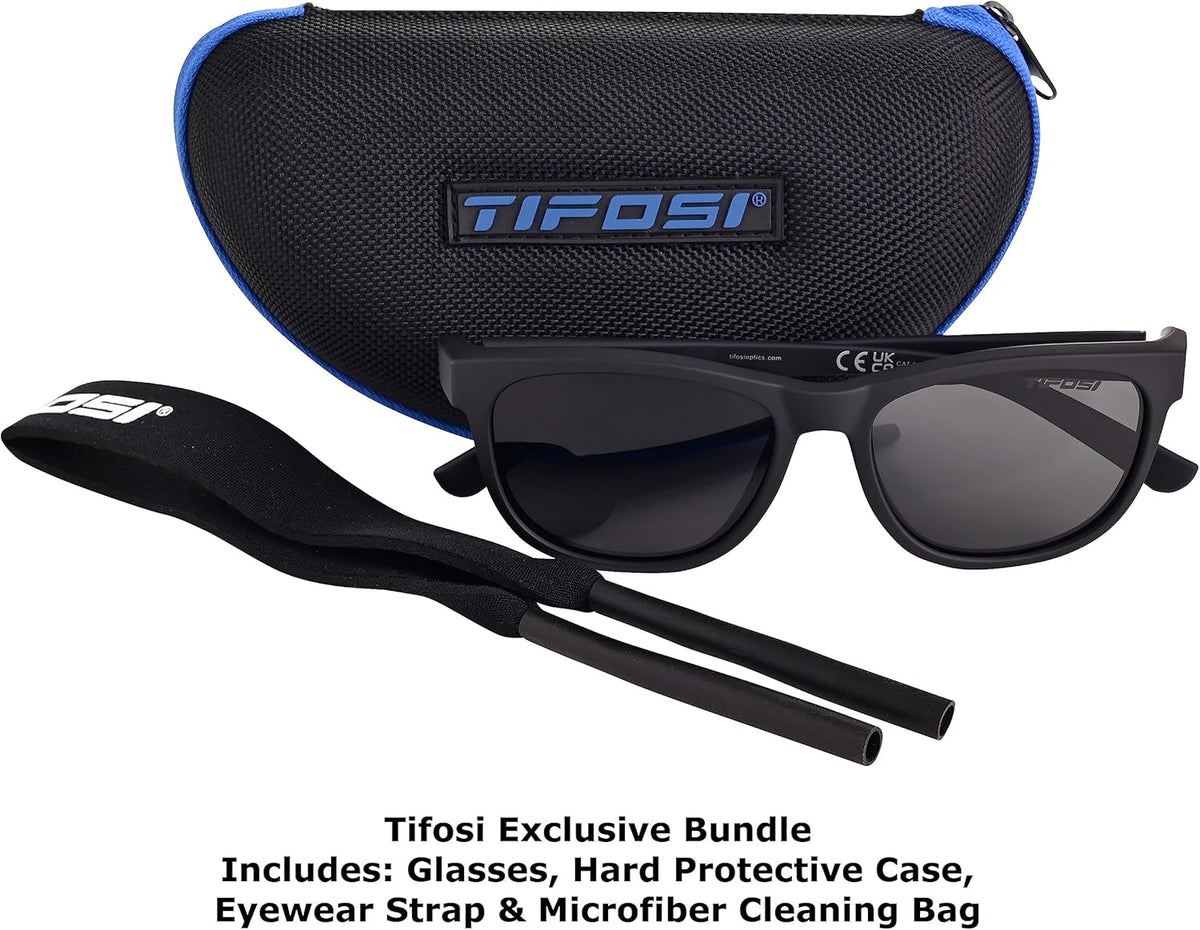 Tifosi Optics Swank Sunglasses - Stylish Bundle with Case & Eyewear Straps for Ultimate Protection