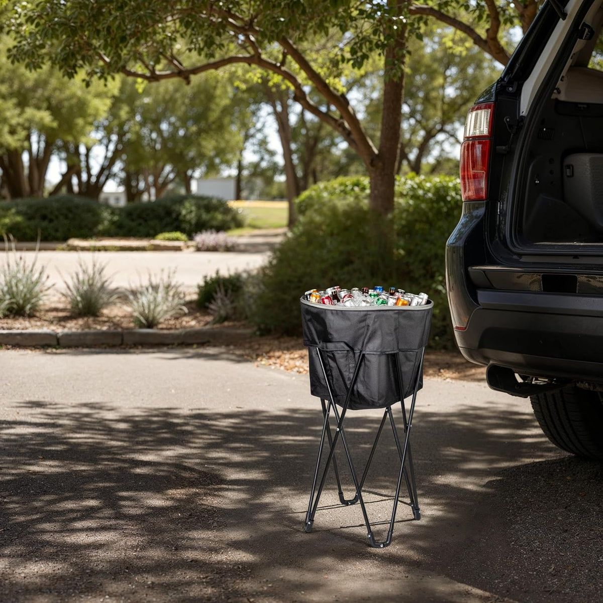 Thermal Standing Cooler with Travel Bag - Heavy-Duty Polyester Household Essential