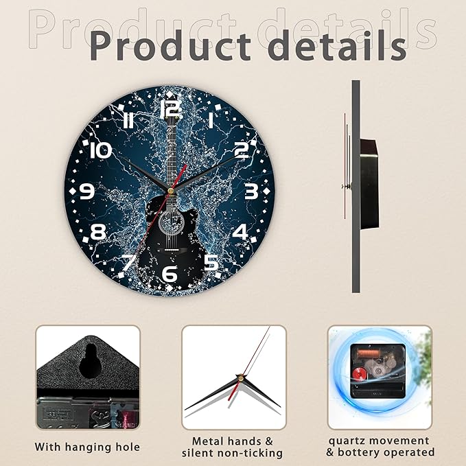 Electric Guitar Wall Clock