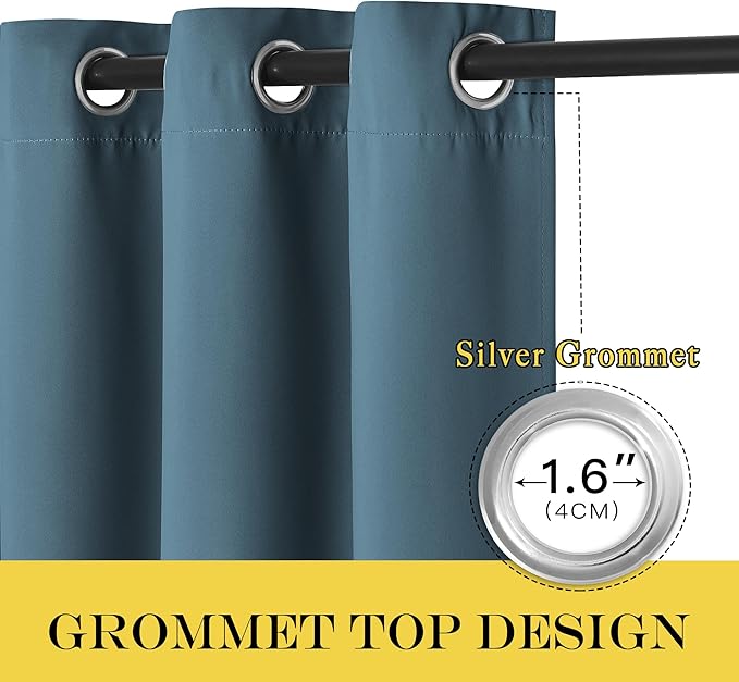 NICETOWN Blackout Short Curtain 63 inches Long