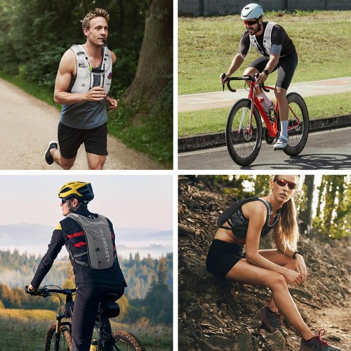 Semsty Hydration Vest 5L,Running Vest Pack with 1.5L Water Bladder,Lightweight Water Backpack for Hiking Running Cycling