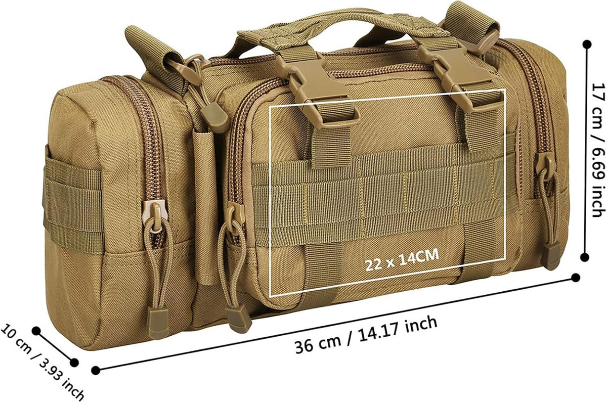 Tactical Waist Pack - G4Free Small Fanny Sling Bag with Hand Carry Handle