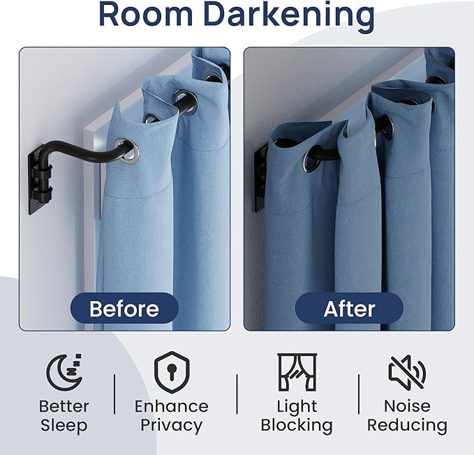ENJOYBASICS Blackout Curtain rod