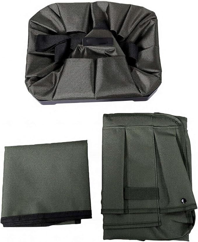 Luocute 3Pcs Garden Tool Bag Organizer, Heavy Duty 600D Oxford Fabric with 10 Pockets and Apron Mat, Foldable Standable Gardening Tote for Men Women, Bright Green