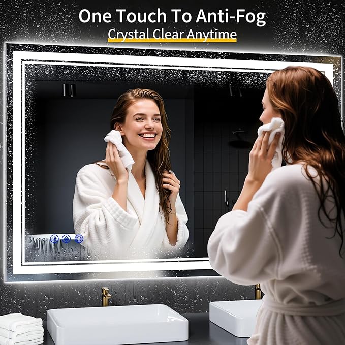 48"x32" LED Bathroom Mirror
